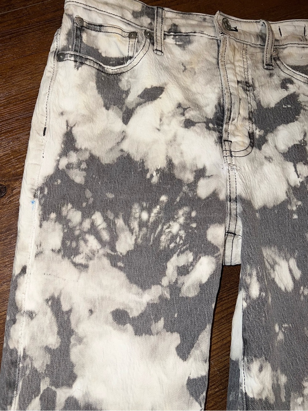 Madewell Jeans Vintage Slim Ankle Gray Acid Wash Distressed Streetwear Size 26 - Picture 5 of 11